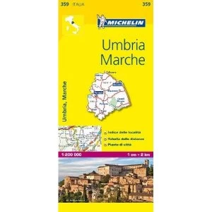 Marche & Umbria - Michelin Local Map 359 2008 Sheet map
