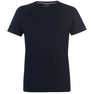 Pierre Cardin Plain T Shirt Mens - Navy