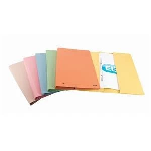 Elba Clifton Foolscap Flat File with Front Pocket 285gsm Capacity 50mm Pink Pack of 25