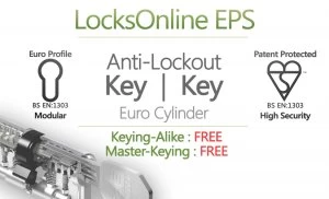 Locksonline EPS Key Security Euro Cylinders with Anti-Lockout
