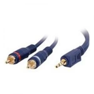 C2G 2m Velocity One 3.5mm Stereo Male to Two RCA Male Y-Cable
