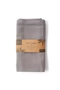 Organic Cotton Tea Towels Herringbone Weave 2 Pack
