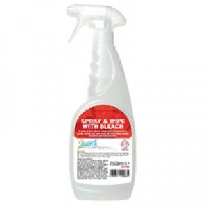 2Work Spray and Wipe With Bleach 750ml 2W01066