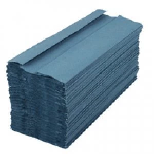 2Work Blue 1 Ply C-Fold Hand Towel Pack of 2880 HC128BL