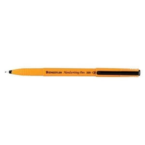 Staedtler 309 Handwriting Pen Fibre Tipped 0.8mm Tip 0.6mm Line Black 1 x Pack of 10