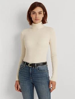 Ralph Lauren Amanda-long Sleeve-sweater - Mascarpone Cream, Size L, Women