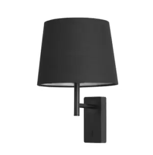 Aura Wall Lamp with Shade Black, E27