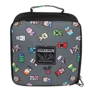 Minecraft Girls Characters Lunch Box (One Size) (Grey/Multicoloured) - Grey/Multicoloured