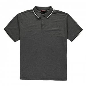 Pierre Cardin XL Tipped Polo Shirt Mens - Charcoal Marl