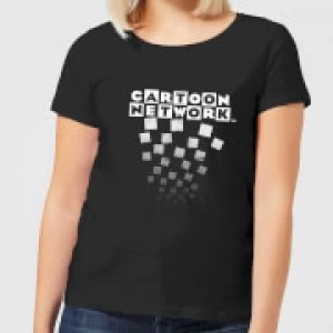 Cartoon Network Logo Fade Womens T-Shirt - Black - XXL