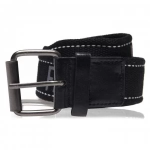 Fabric Texted Belt - Black