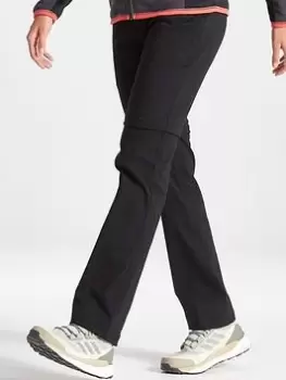 Craghoppers Kiwi Pro II Convertible Walking Trousers - Black, Size 16, Women