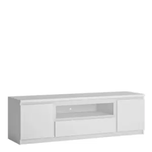 Fribo 2 Door 1 Drawer 166cm Wide TV Cabinet In White