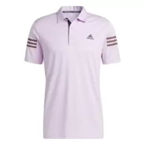 adidas 3 Stripe Polo Shirt Mens - Purple