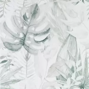 Arthouse Chalky Tropical Soft Navy Wallpaper - wilko