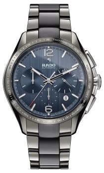 Rado HyperChrome Automatic Chronograph Mens watch - Water-resistant 10 bar (100 m), Plasma high-tech ceramic, blue