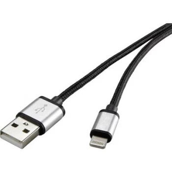 iPad/iPhone/iPod Data cable/Charger lead [1x USB 2.0 connector A - 1x Apple Dock plug lightning] 1.50 m Black