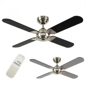 Magnum 42 Ceiling Fan in Black and Chrome with Remote Control
