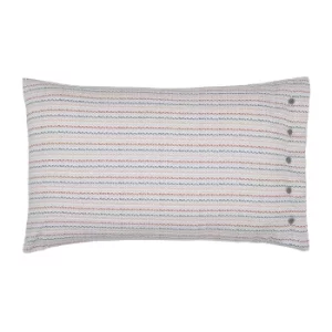 Bedeck of Belfast Grey Cotton Sateen 180 Thread Count 'Alani' Standard Pillow Case