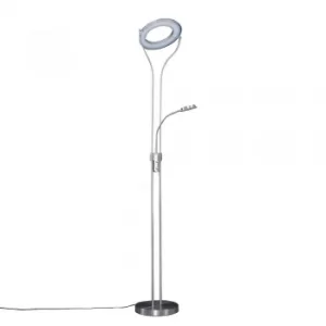 Bowen 18W Brushed Chrome LED Dimmable Floor Lamp