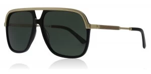 Gucci GG0200S Sunglasses Black / Gold 001 57mm