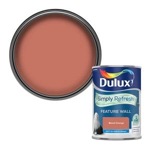 Dulux Simply Refresh Feature Wall Blood Orange Matt Emulsion Paint 1.25L