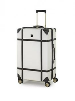 Rock Luggage Vintage Large 8-Wheel Suitcase - Cream