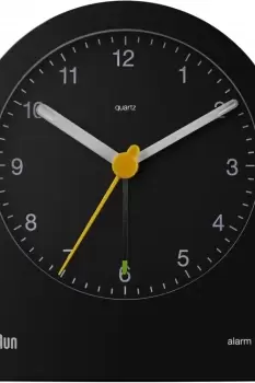 Braun Clocks Black Classic Analogue Alarm Clock BC22B