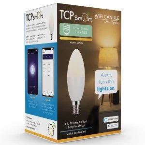 TCP Smart LED WiFi Candle 470 Lumens SES/E14 Dimmable - Warm White