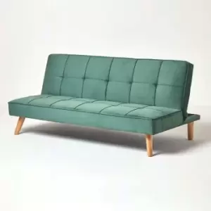 Bower Velvet Sofa Bed, Dark Green - Dark Green - Homescapes