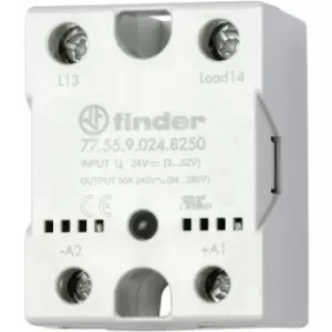 Finder SSR 77.55.9.024.8650-1 50 A Switching voltage (max.): 600 V AC Zero crossing