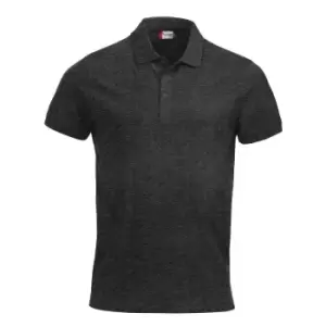 Clique Mens Classic Lincoln Melange Polo Shirt (XS) (Anthracite)