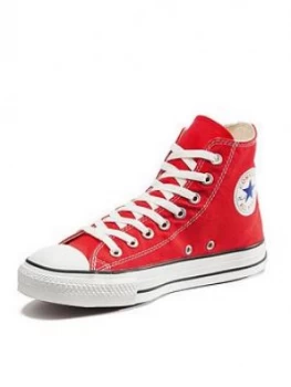 Converse Chuck Taylor All Star Hi-Tops, Red / White, Size 5, Women