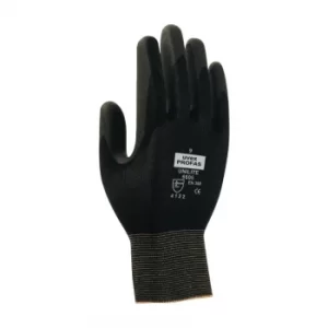 6605 Unilite Black Gloves Size 8