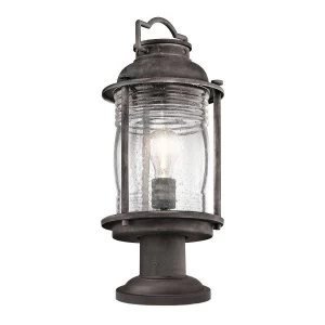 1 Light Medium Outdoor Pedestal Lantern Zinc IP44, E27