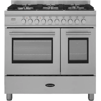 Britannia Q Line RC-9TG-QL-S 90cm Dual Fuel Range Cooker - Stainless Steel - A/A+ Rated