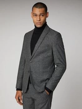 Ben Sherman Unstructured Camden Suit Jacket - Charcoal Speckle, Charcoal, Size 36, Men