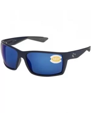 Costa Del Mar Reefton Blue Wraparound Plastic Mens Sunglasses RFT 75 OBMP RFT 75 OBMP