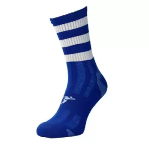 Precision Childrens/Kids Pro Hooped Football Socks (12 UK Child-2 UK) (Royal Blue/White)
