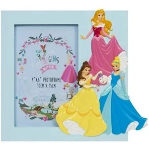4" x 6" - Disney Princess Rectangle Blue Frame