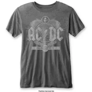 AC/DC - Black Ice Unisex XX-Large Burn Out T-Shirt - Grey