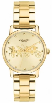 Coach Womens Grand Gold Case & Bracelet 14502976 Watch