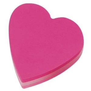 Post-it Notes 70 x 70mm Heart Pink Pack of 12 2007H