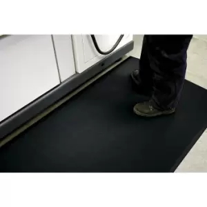 Orthomat anti-fatigue matting, PVC with hammer tone effect, height 9 mm, 1500 x 900 mm, black