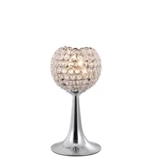 Ava Table Lamp 2 Light Polished Chrome, Crystal
