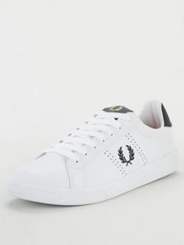 Fred Perry B721 Leather Trainers - White, Size 10, Men