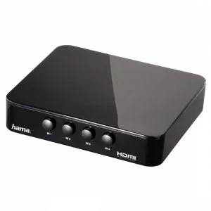 Hama HDMI Changeover Switch G-410 4 To 1 Black 00083186