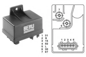 Beru GR034 / 0201010034 Glow Plug Control Unit Replaces 5981 19