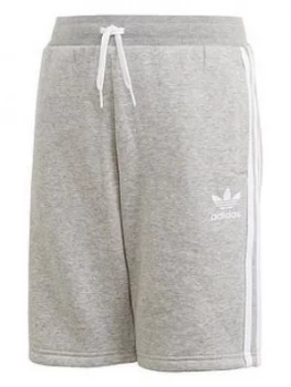 Boys, adidas Originals Childrens Fleece Shorts - Grey Heather, Size 7-8 Years