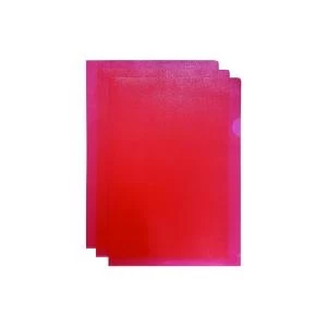 Q-Connect Cut Flush Folder A4 Red Pack of 100 KF01485